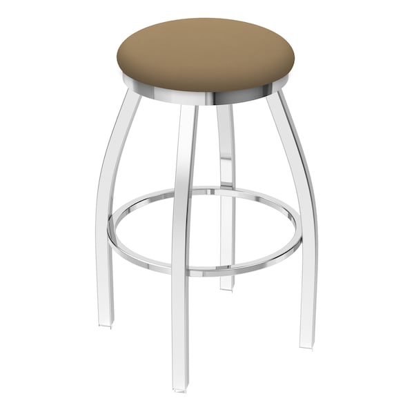 36" Swivel X-Tall Bar Stool, Chrome Finish, Canter Sand Seat